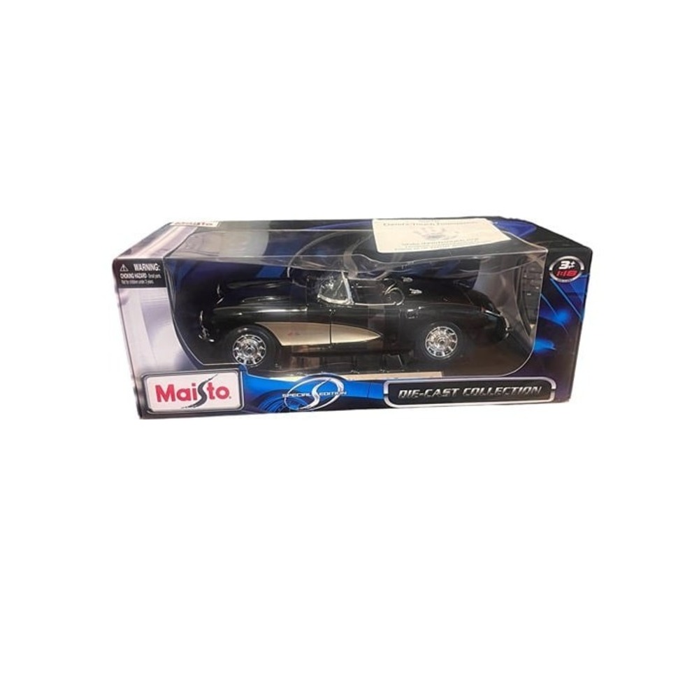 Maisto 1:18 Diecast Cars Special Edition Black 1957 Chevrolet Corvette Brand New